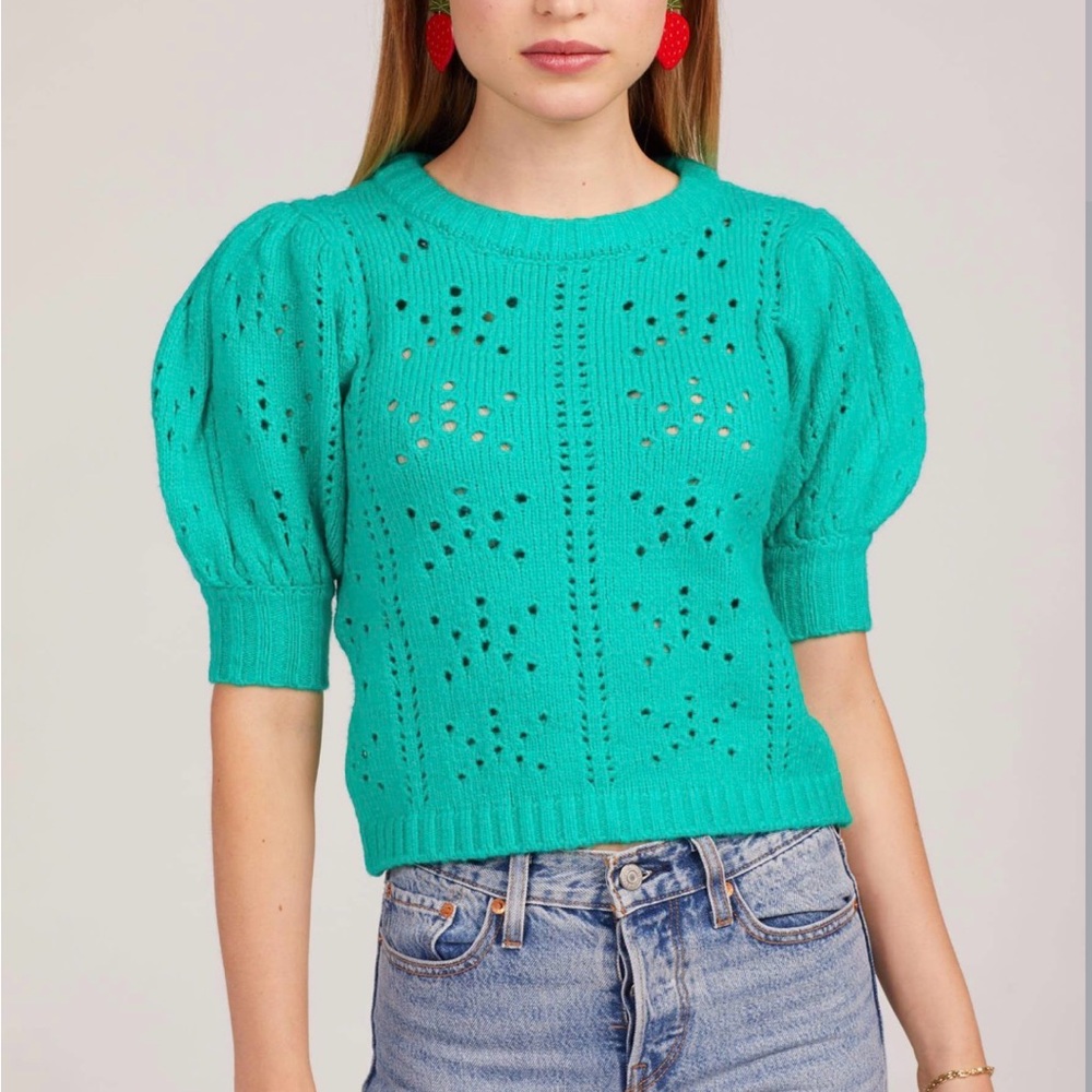 For Love & Lemons Brooke Pointelle Sweater